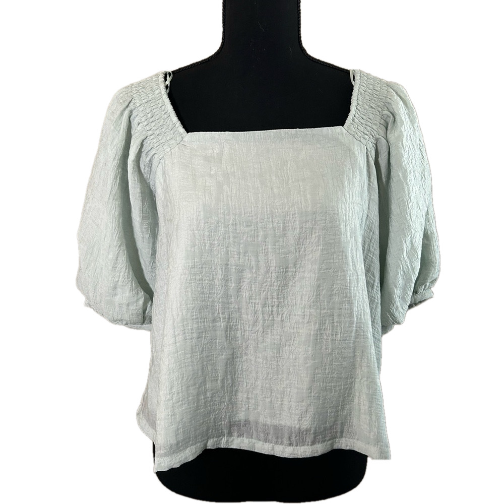 Club Monaco Women’s Light and Airy Off-Shoulder Green Blouse , Size XS